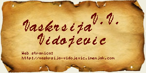 Vaskrsija Vidojević vizit kartica